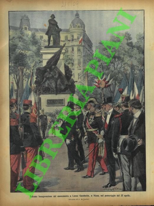 Inaugurazione a Nizza del monumento a Leone Gambetta.