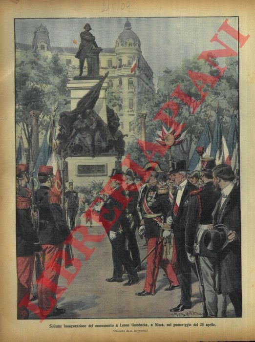 Inaugurazione a Nizza del monumento a Leone Gambetta.