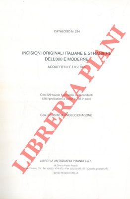 Incisioni originali italiane e straniere dell'800 e moderne. Acquerelli e …