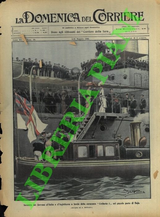 Incontro dei sovrani d'Italia e d'Inghilterra a bordo della corazzata …