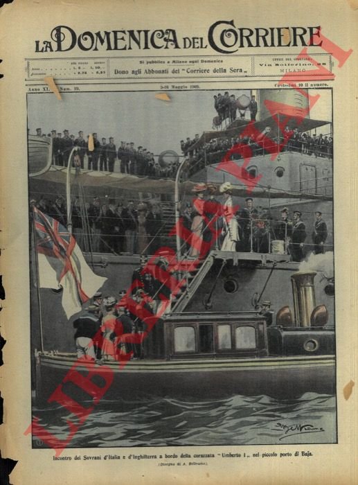 Incontro dei sovrani d'Italia e d'Inghilterra a bordo della corazzata …