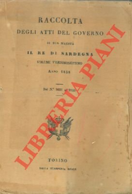Indice cronologico degli Atti del Governo di S.M. il Re …
