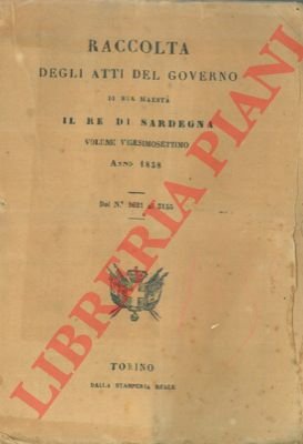 Indice cronologico degli Atti del Governo di S.M. il Re …