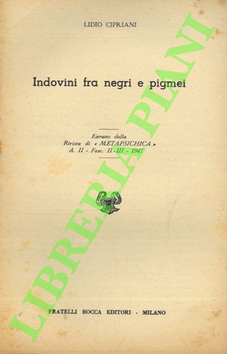Indovini fra negri e Pigmei.