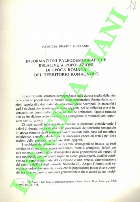 Informazioni paleodemografiche relative a popolazioni di epoca romana del territorio … | Immagine Gallery 2