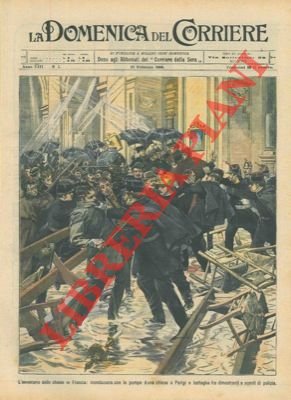 Inondazione con le pompe d'una chiesa a Parigi e battaglia …