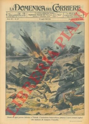 Intorno a Tobruk l'aviazione italo-tedesca attacca i carri armati inglesi.