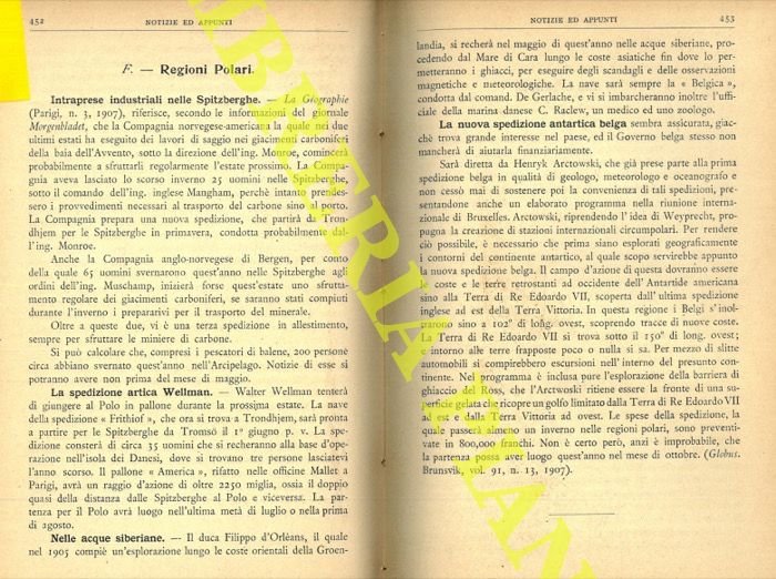 Intraprese industriali nelle Spitzberghe. La spedizione artica Wellman. Nelle acque …