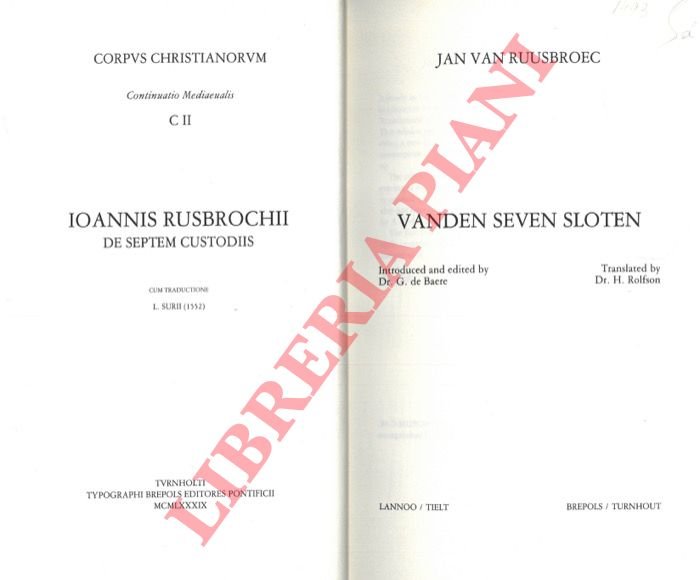 Ioannis Rusbrochii. De septem custodiis. (Vande Seven Sloten).