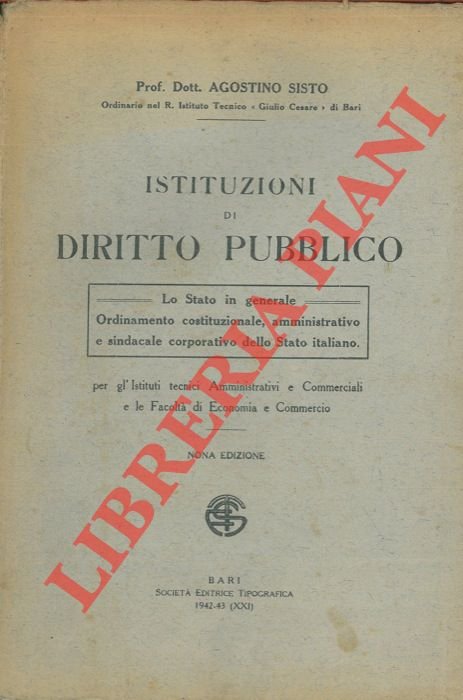 Istituzioni di Diritto Pubblico.