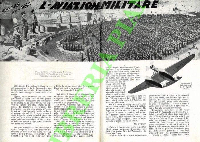 Italia Nuova. L'aviazione militare.