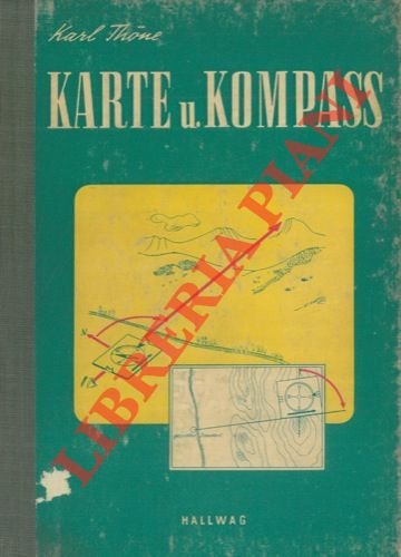 Karte und kompass.