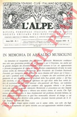 L'Alpe. Rivista forestale italiana. | Immagine Gallery 3