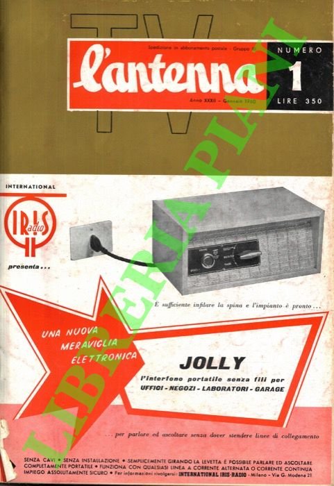 L'antenna TV. Radiotecnica e tecnica elettronica.
