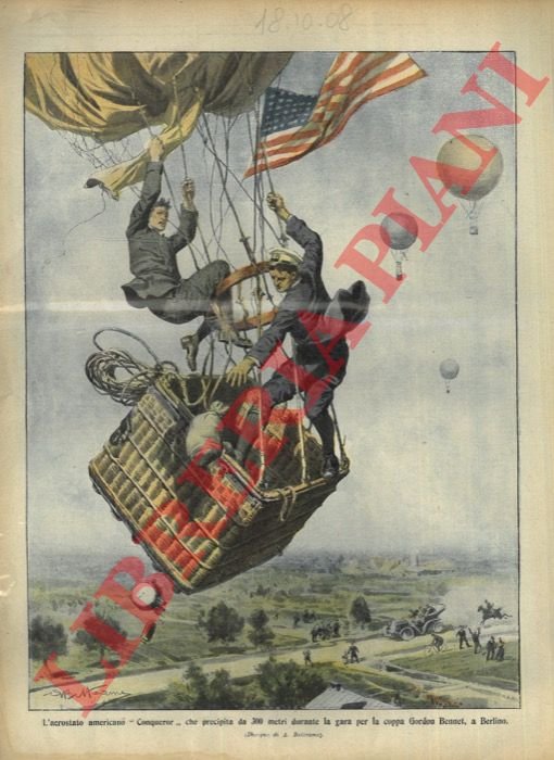 L'areostato americano "Conqueror" precipita durante la 'Gordon Bennet' a Berlino.