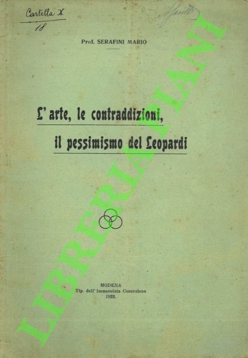 L'arte, le contraddizioni, il pessimismo del Leopardi.