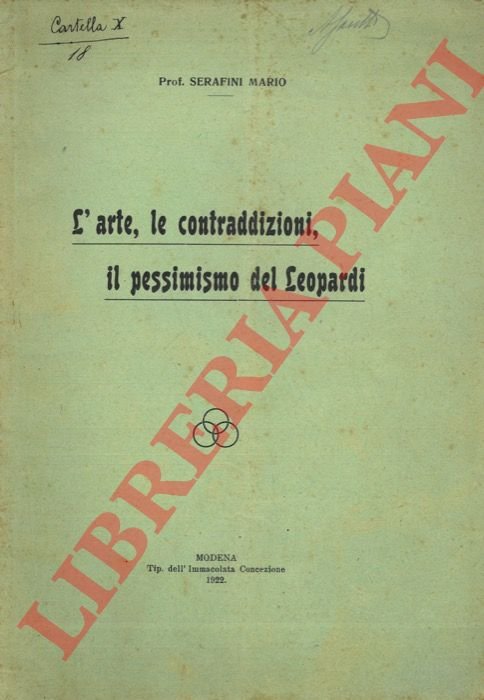 L'arte, le contraddizioni, il pessimismo del Leopardi.