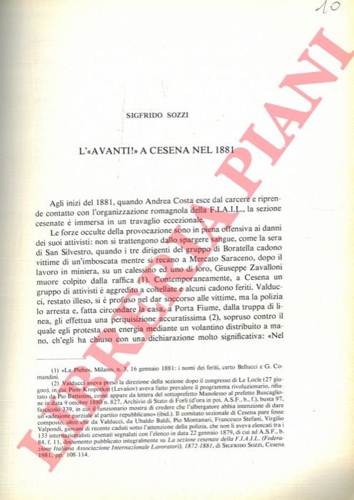 L' “Avanti!” a Cesena nel 1881. | Immagine Gallery 3