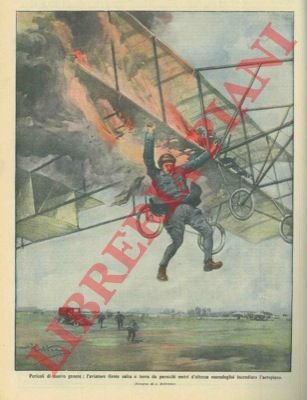L'aviatore Grote salta a terra da parecchi metri d'altezza essendoglisi …