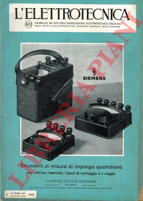 L'elettrotecnica. Giornale ed atti della associazione elettrotecnica italiana.
