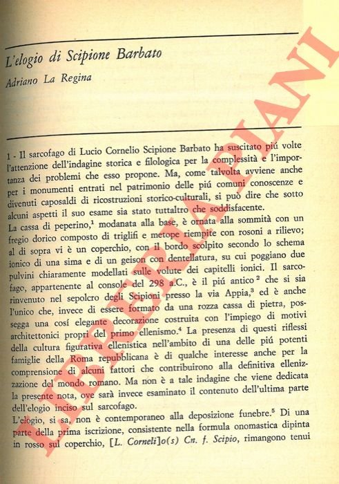 L'elogio di Scipione Barbato.