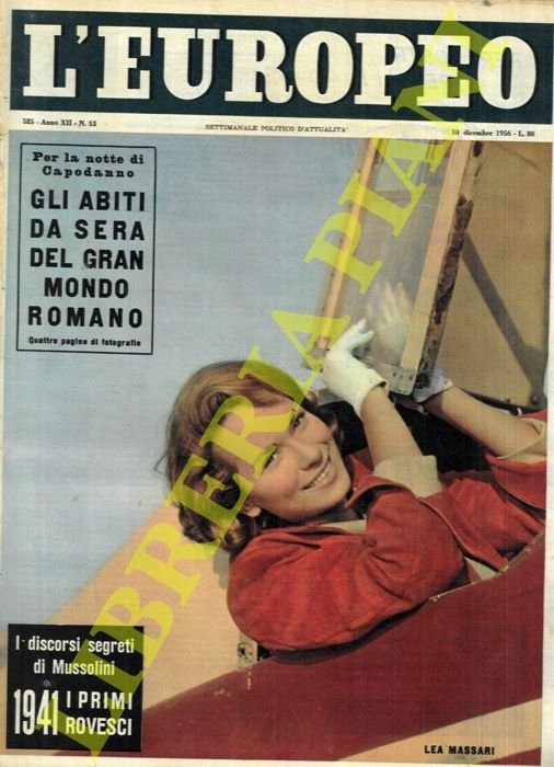 L'Europeo. Settimanale politico d'attualità.