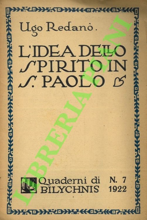 L'idea dello spirito in S. Paolo.