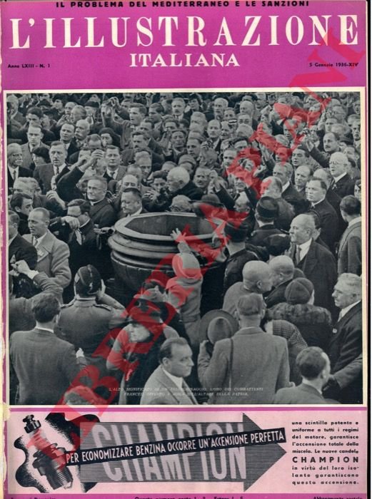 L'Illustrazione Italiana. 1936. Rivista settimanale degli avvenimenti e personaggi contemporanei …