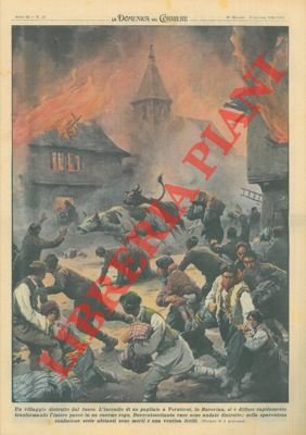 L'incendio di un pagliaio a Vorniceni, in Bucovina, si é …