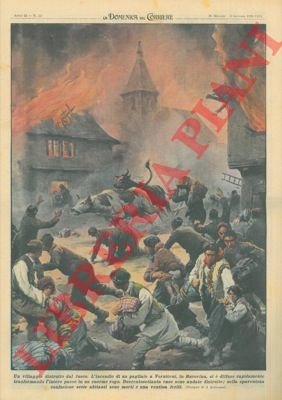 L'incendio di un pagliaio a Vorniceni, in Bucovina, si é …