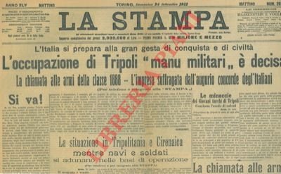 L'Italia si prepara alla gran gesta di conquista e di …