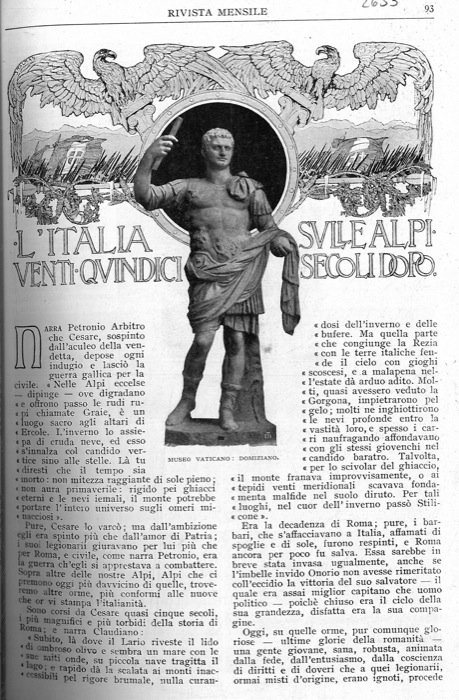 L'Italia sulle Alpi venti quindici secoli dopo.