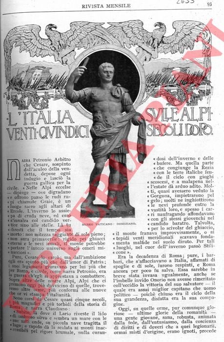 L'Italia sulle Alpi venti quindici secoli dopo.