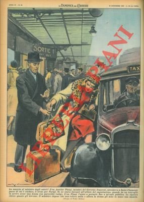 L'on.Pinay aiuta una signora a portare delle valigie fino a …