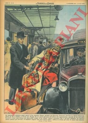 L'on.Pinay aiuta una signora a portare delle valigie fino a …