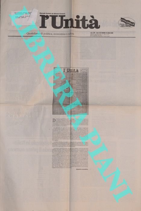 l'Unità. Ultimo numero.