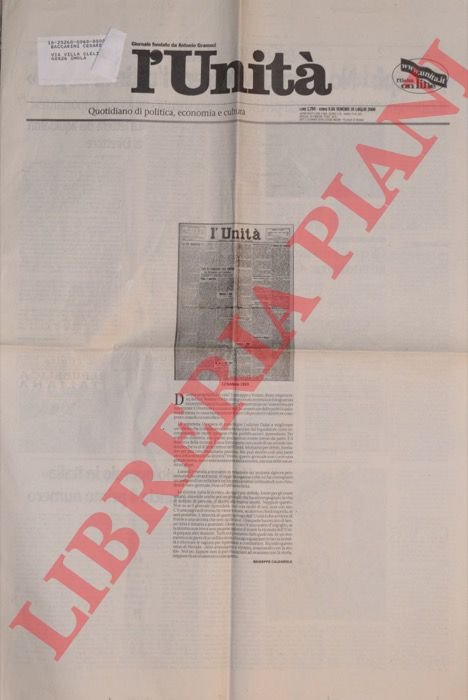 l'Unità. Ultimo numero.