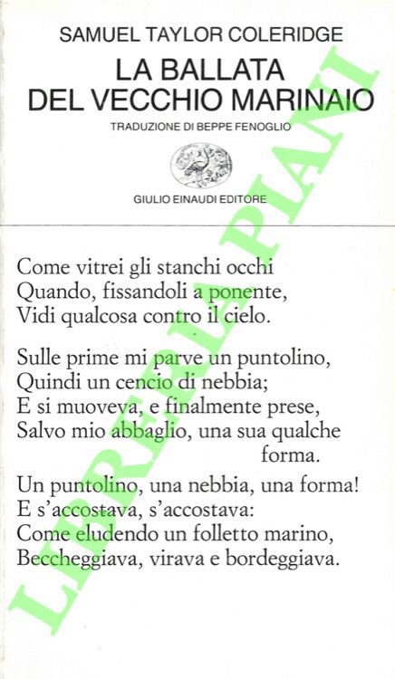 La ballata del vecchio marinaio.