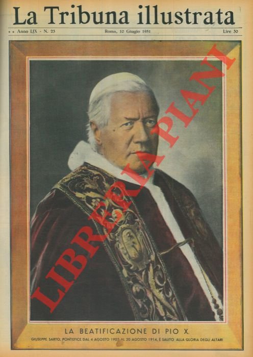 La beatificazione di Pio X. Giuseppe Sarto pontefice dal 4 …