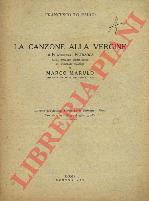 La canzone alla Vergine di Francesco Petrarca .