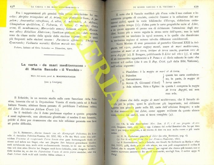 La carta “de mari mediterraneo” di Marin Sanudo “il Vecchio” …