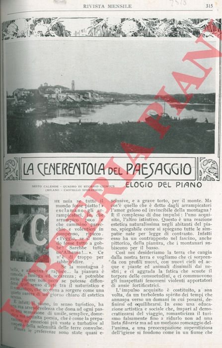 La cenerentola del paesaggio. Elogio del piano.