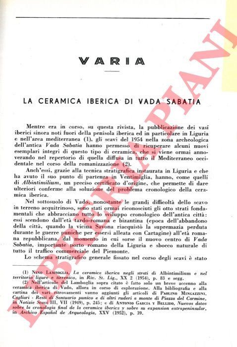 La ceramica iberica di Vada Sabatia.