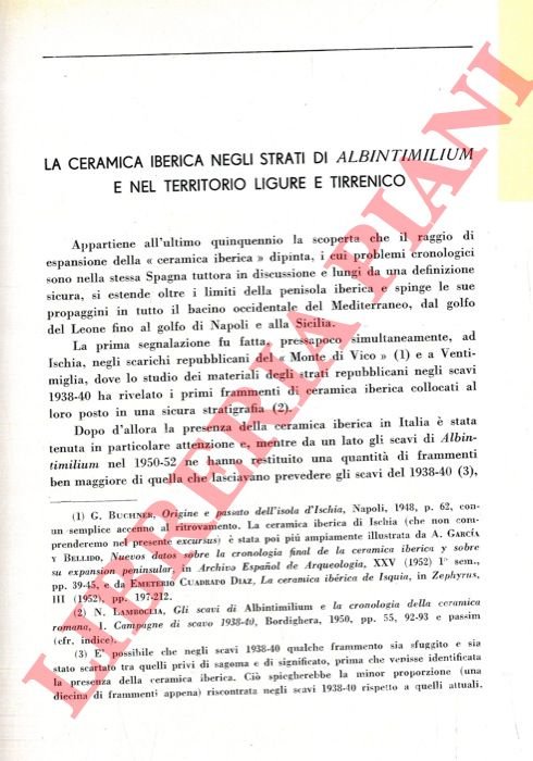 La ceramica iberica negli strati di Albintimilium e nel territorio …