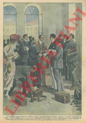 La consegna delle armi ed esplosivi all'apposito ufficio di Milano.