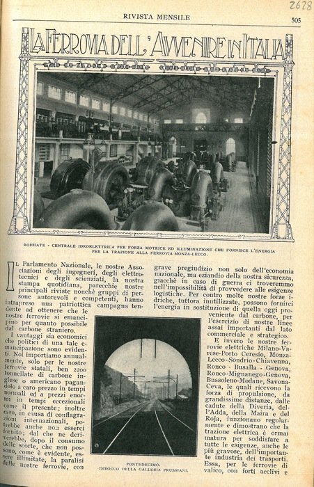 La ferrovia dell'avvenire in Italia.