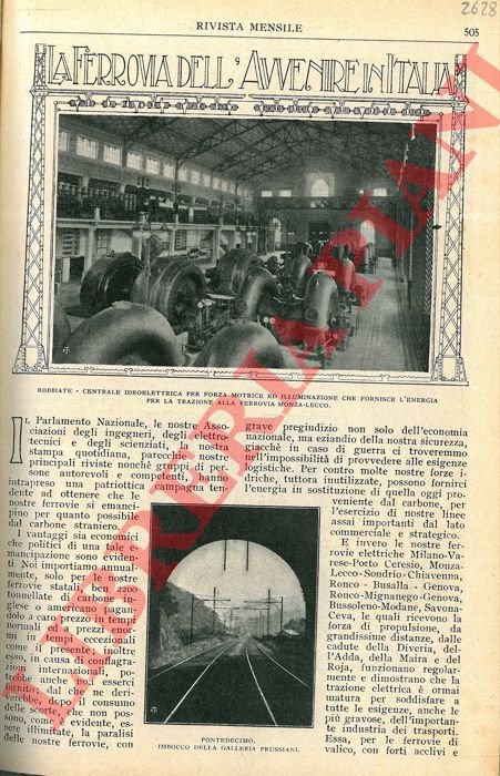 La ferrovia dell'avvenire in Italia.