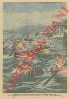 La "gara delle tinozze" a Jersey (Inghilterra).