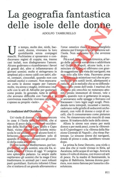 La geografia fantastica delle isole delle donne.