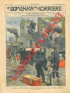 La grande manovra nell'Arena di Milano dei pompieri italiani.